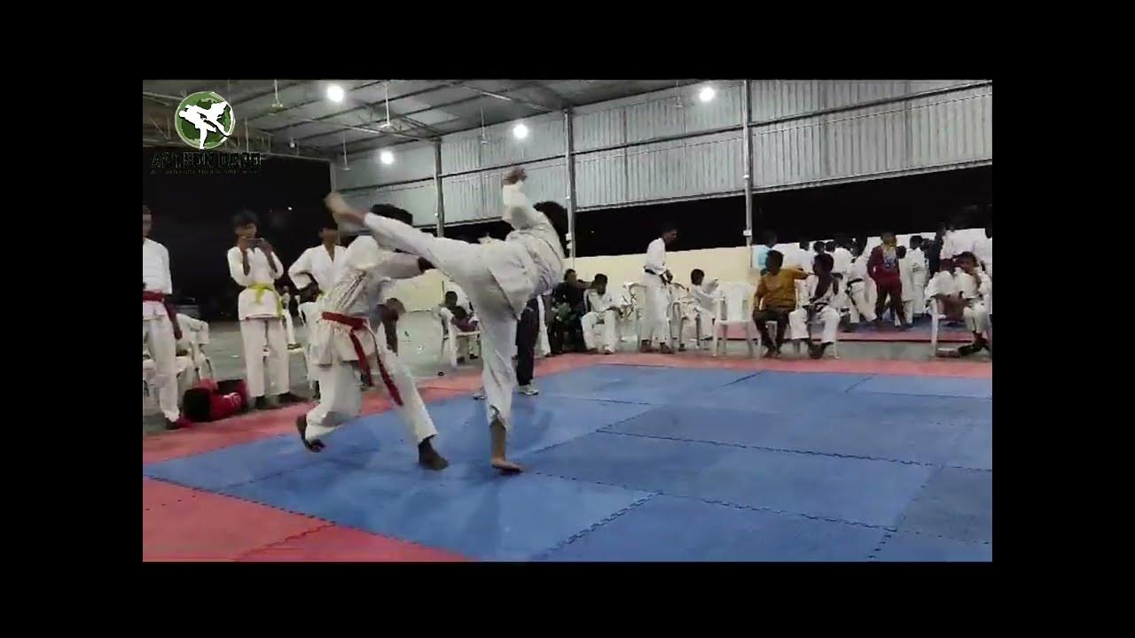"Hattrick Face Kick" by Feroz 1st Karate Fight Video for grand champion