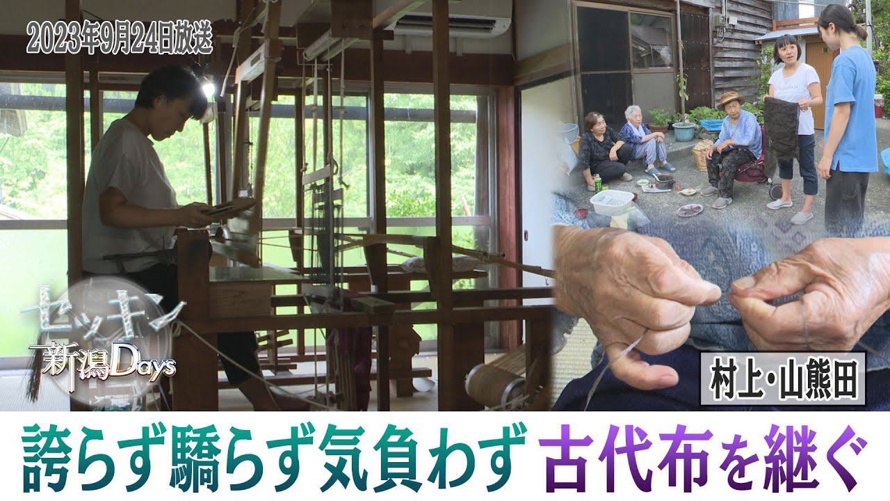 セッキン新潟Days＃22「誇らず驕らず気負わず古代布を継ぐ」（村上市山熊田）