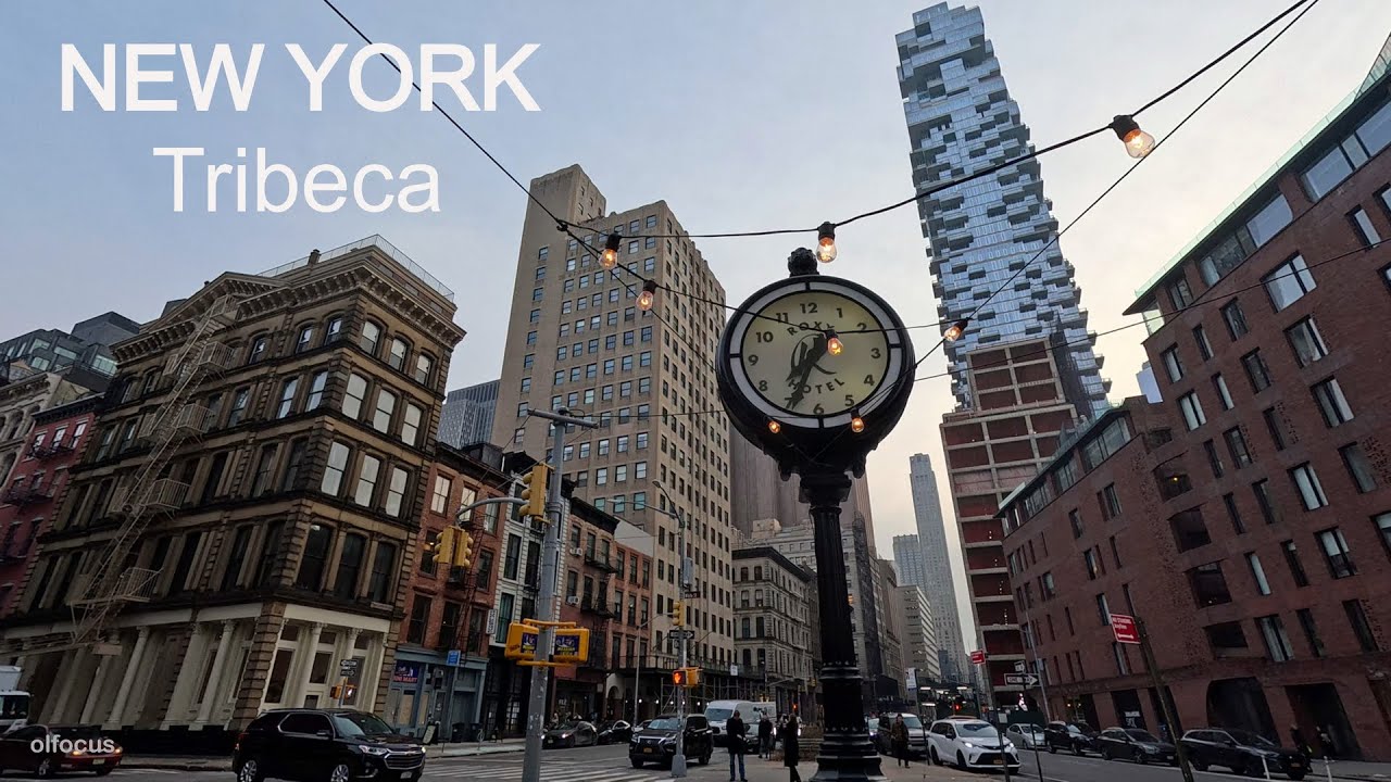 New York - Walking tour Tribeca  NYC 4К 60fps