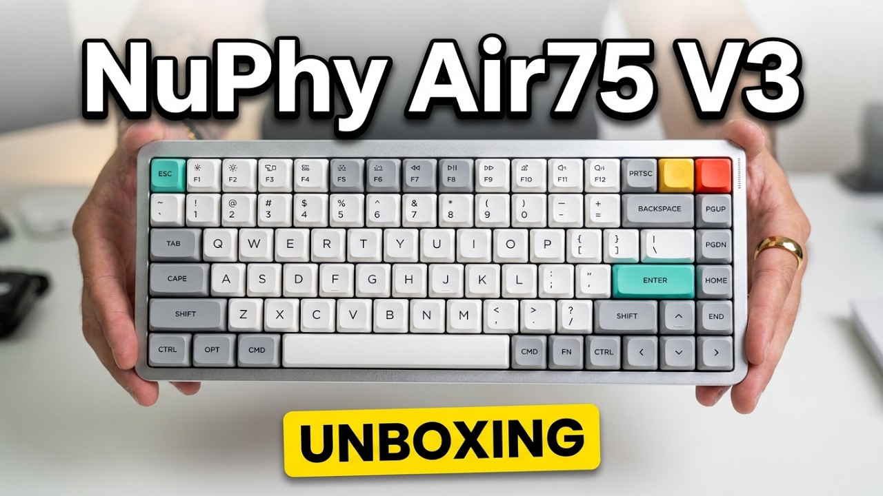 NuPhy Air75 V3 Unboxing & First Impressions | White | Low Profile