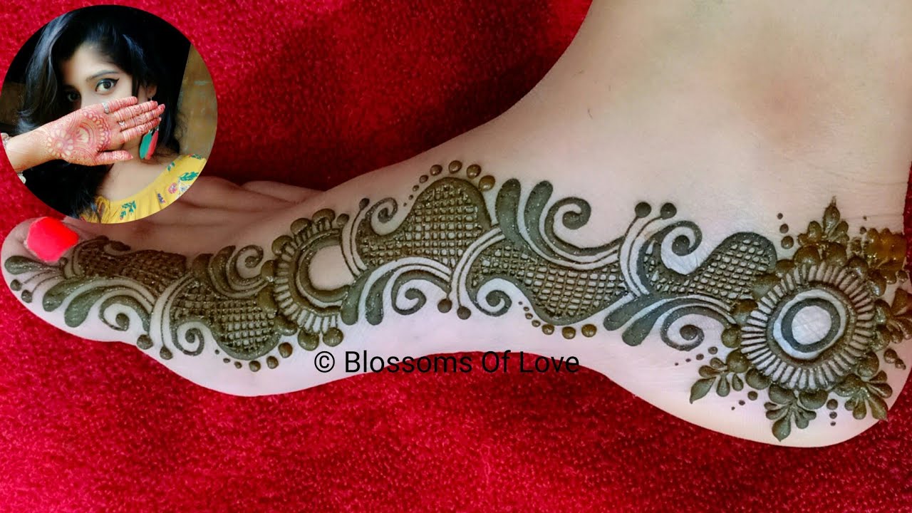 SIMPLE FEET MEHNDI DESIGN | FEET HENNA DESIGNS EASY | STYLISH LEG ...