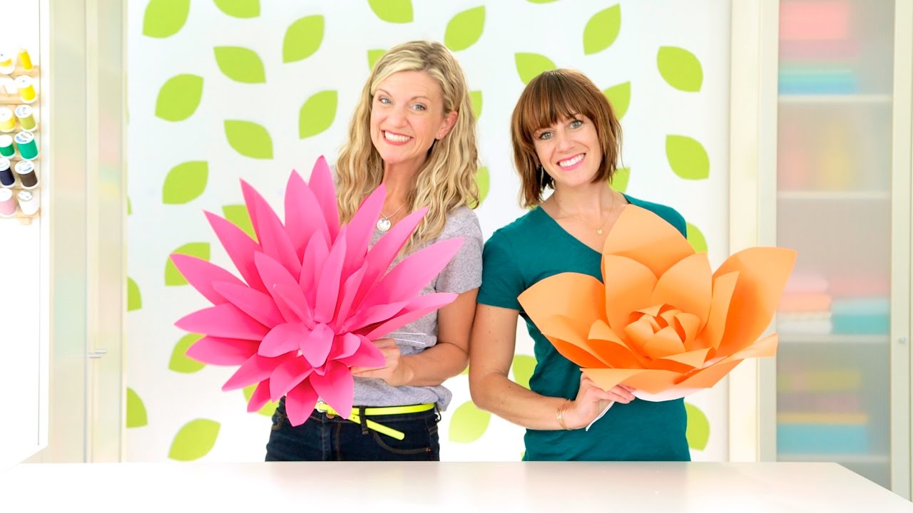 Giant Paper Flowers ~ Construction Paper Crafts for Kids
