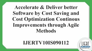 Famous Accelerate & Deliver better Software by Cost Saving and Cost Optimization Continous Improvements Profile