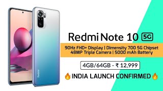 REDMI NOTE 10 5G - INDIA LAUNCH CONFIRMED !!!