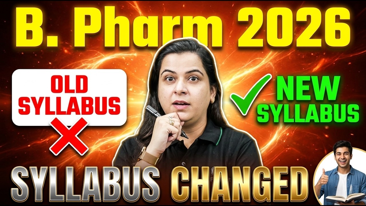 B. Pharm 2026 syllabus changed | B. Pharm Old v/s new syllabus 😱 ...