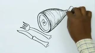 How to Draw a Roast Turkey Dinner Easy | Realistic How To Draw A Roast Turkey Dinner Easy Realistic