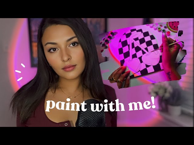 ASMR Lo-Fi Paint With Me  🎨 ✨ (Soft Spoken, Brush Sounds, Whispers)