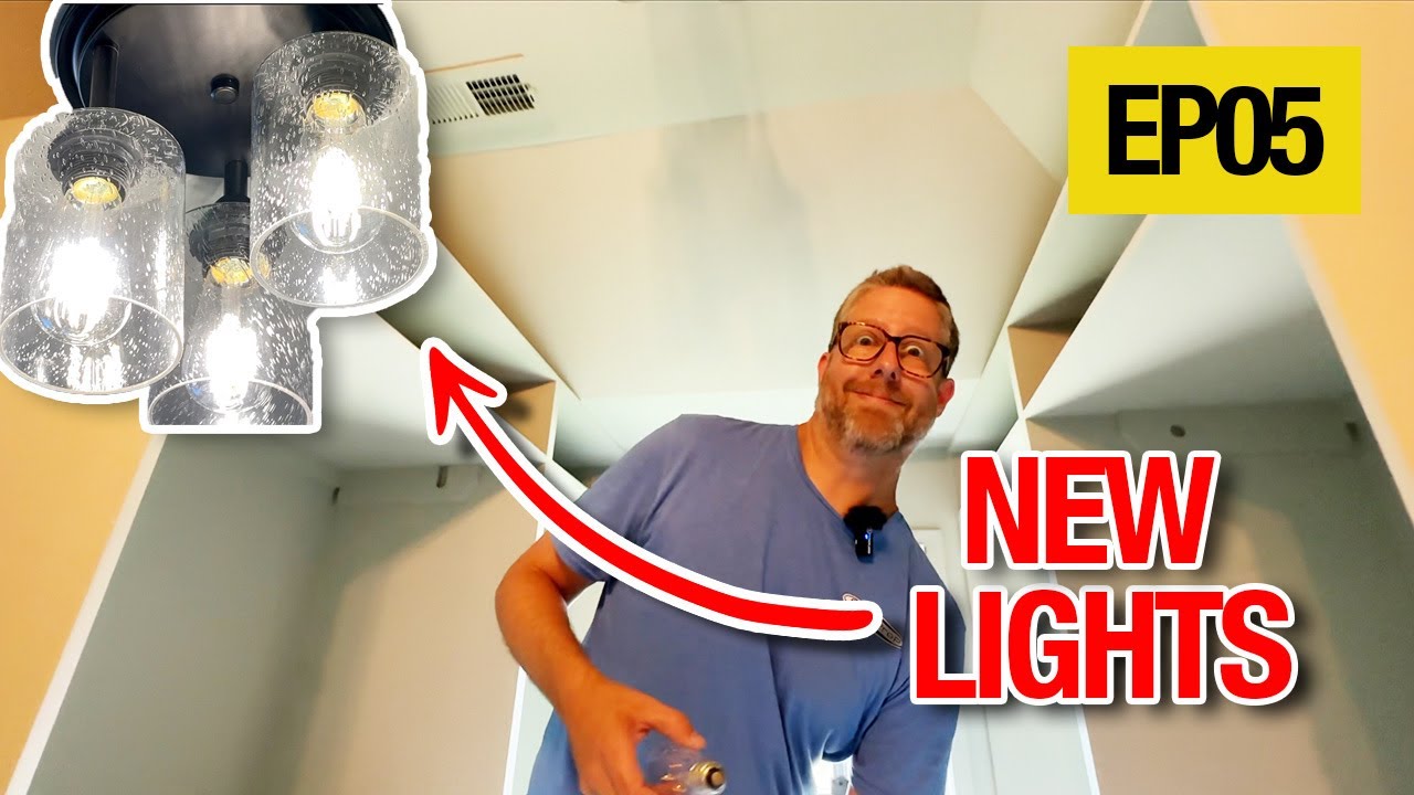 Master Closet Renovation | EP05 | How to Install New Lights - YouTube