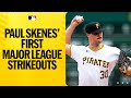 Paul skenes major league debut and first two strikeouts with the pirates full halfinning