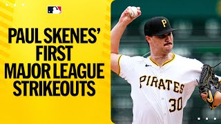 Paul Skenes’ Major League debut and first two strikeouts with the Pirates! (Full halfinning)