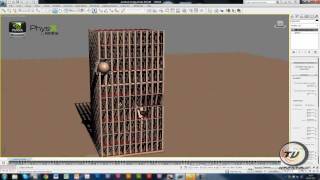 3D Studio Max 2012 MassFX con motore fisico PhysX Nvidia