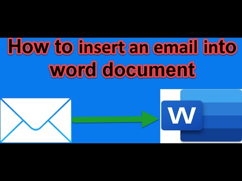 How to insert an email inside a word document