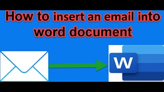 How to insert an email inside a word document screenshot 5