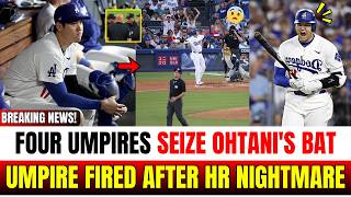 OHTANI'S FIRST POSTSEASON HR TURNS INTO NIGHTMARE! 4 Umpires Seize Bat + Umpire FIRED!