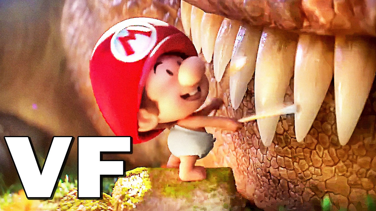 "Bébé Mario fait de la batterie sur les dents d'un T-Rex" SUPER MARIO GALAXY Bande Annonce VF (2026)