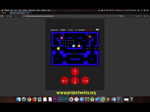 Pacman Game In HTML5 With Source Code