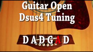 guitar open dsus4 tuning d a d g a d