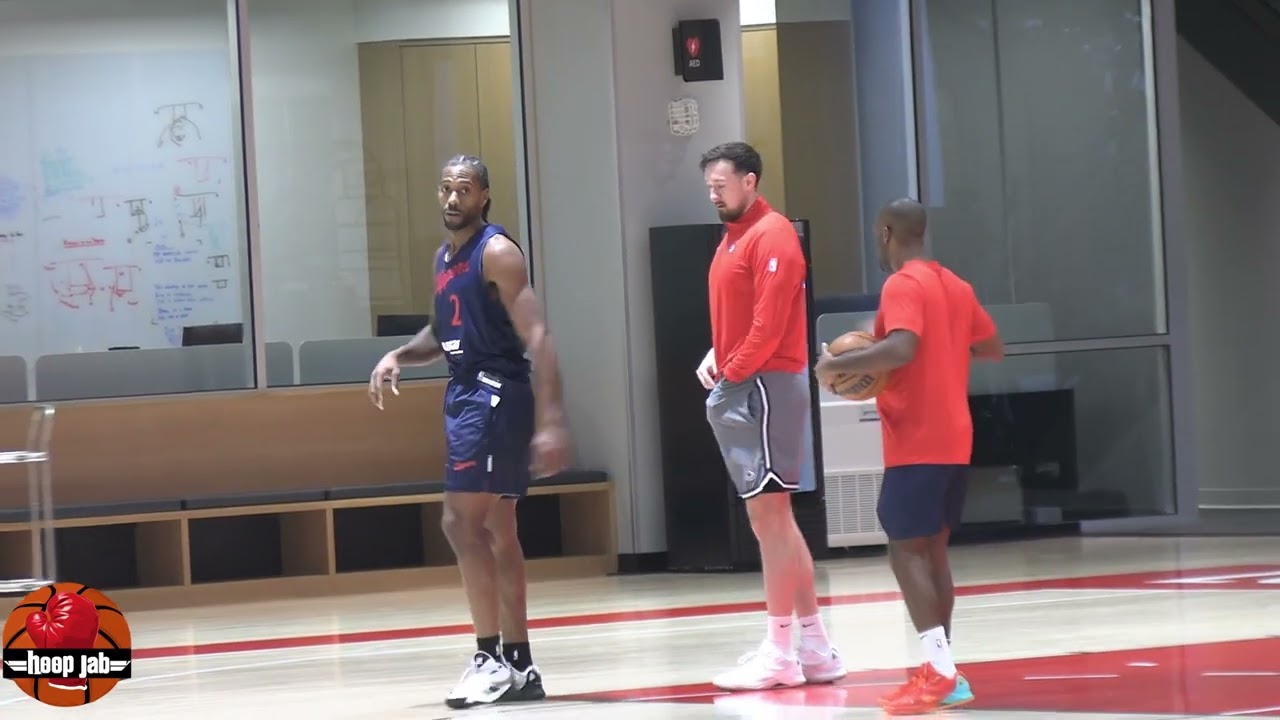 Kawhi Leonard Working Out At Clippers Practice 1-12-25. HoopJab NBA