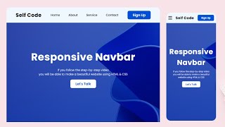Responsive Navbar using HTML and CSS Free source code
