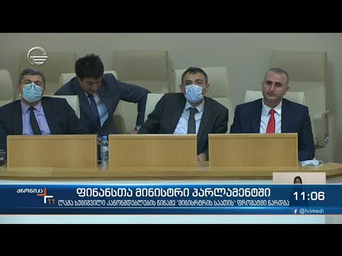 ფინანსთა მინისტრი პარლამენტში