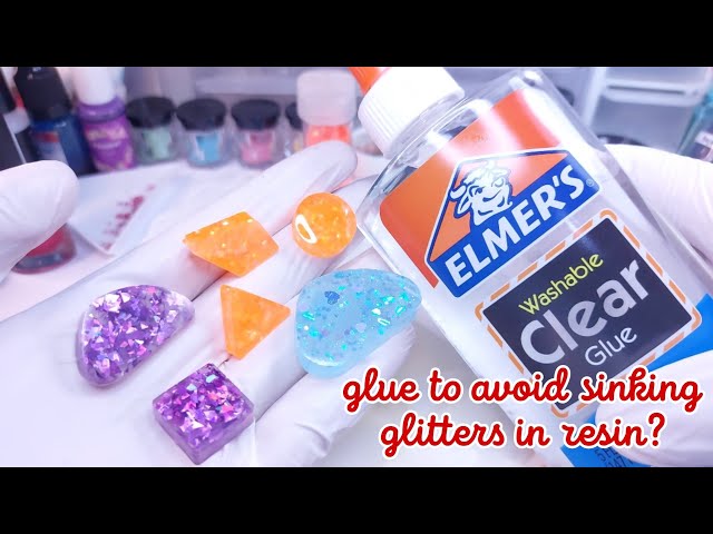 sinking glitters in resin glue remedy---effective or not? • Epoxy resin art  • resin crafts 
