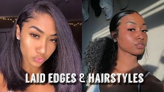 LAID EDGES TUTORIAL+ BADDIE HAIRSTYLES COMPILATION | BeautyExclusive