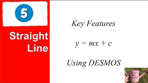 6. Straight Line:  Key features of a SL Graph (DESMOS)