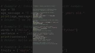 string concatenation #python #showcase