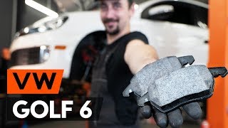 How to change front brake pads / front brake pad set on VW GOLF 6 (5K1) Hatchback [AUTODOC]