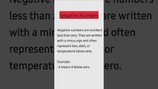 #negativenumbers #maths #mathematics #math #education #science #physics #mathskills