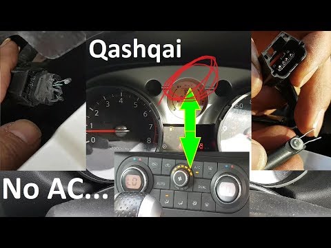 Nissan Qashqai J10 Air Conditioning not working. Fault finding and repair.