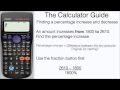How To Find A Percentage Increase & Decrease On Calculator - Formula - Casio fx-83GT fx-85GT PLUS