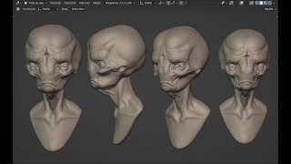 sculpt alien blender tutorial ( portugues Brazil)