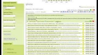 Social media & mainstream media results in Trackur