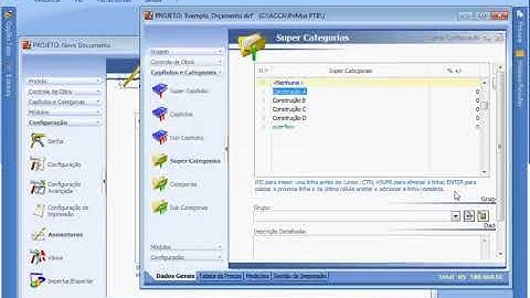 Vídeo Tutorial de PriMus - Aquisição Dados Gerais, Linhas e Itens de Medição - ACCA software