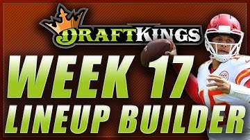 DRAFTKINGS NFL WEEK 17 LINEUP TIPS Q&A: DFS