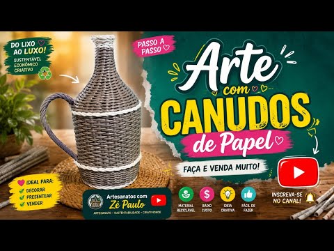 Paper Straw Art @ArtesanatocomZéPaulo