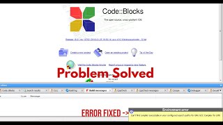 How to solve the "Can't find compiler" problem in Codeblocks