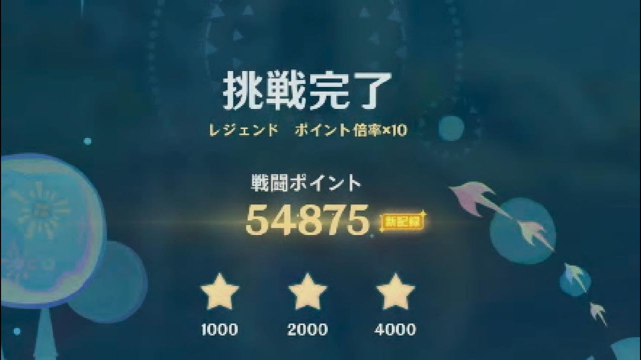 【原神】ver6.4 輝かしき獅牙の激闘 3日目 北境の要塞 54875ポイント Genshin Impact