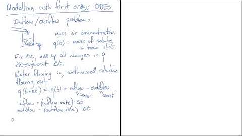 Modelling chemical mixing tanks - derivation principles
