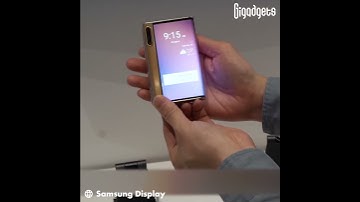 Samsung foldable display prototypes #gigadgets #display #ces #foldable #futuretech