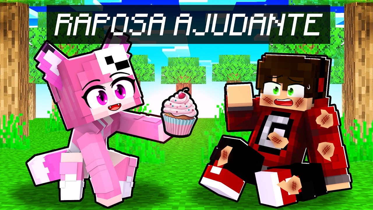 JOGANDO como BEBÊ RAPOSA AJUDANTE no MINECRAFT!