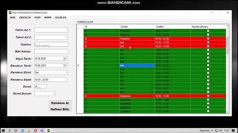 Halı Saha Otomasyon C#