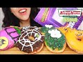 ASMR KRISPY SKREME HAUNTED HOUSE DOUNTS Spooky Spider, Boo Batter, Scaredy Cat &amp; Orange Sprinkle