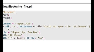 Beginner Perl Maven tutorial: 3.10 - write to file