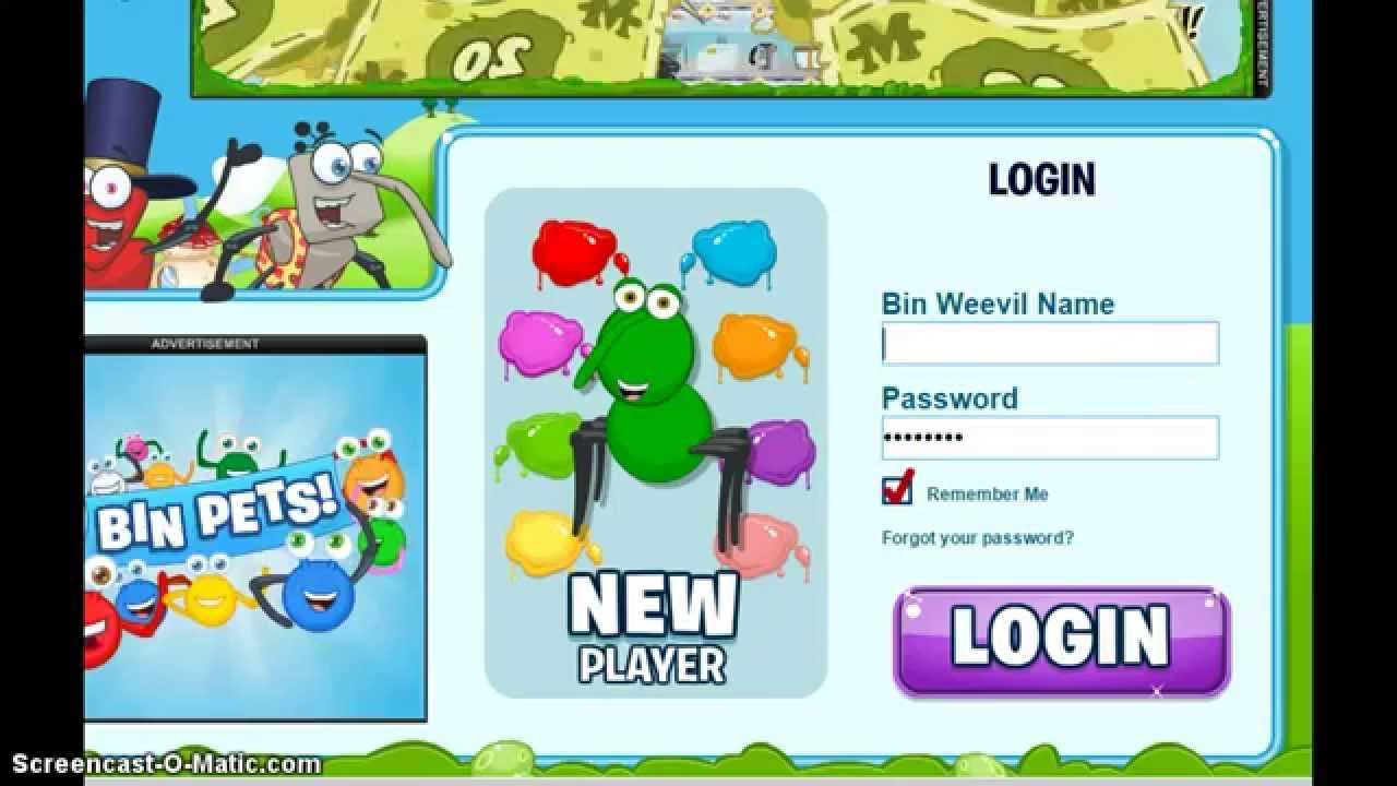 Bin Weevils Forgotten Username Bin Weevils Forgotten Username