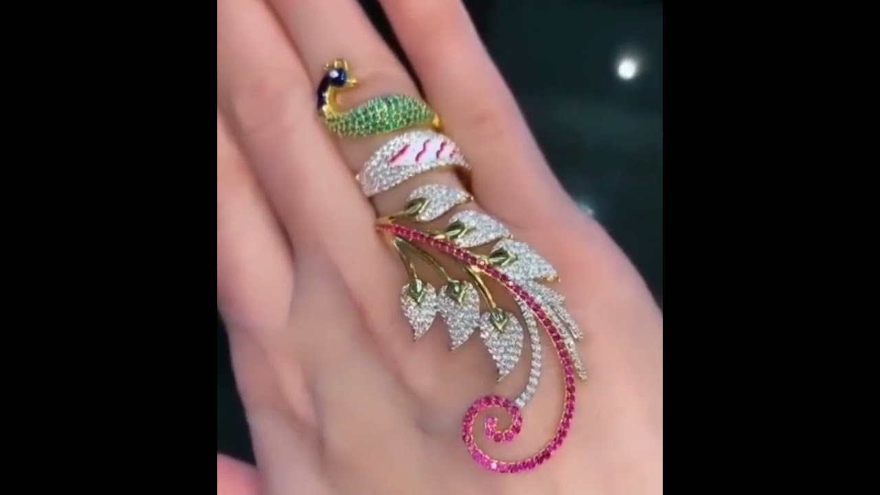 Silver look-alike peacock Ring with Stones – RKG SHOPPING