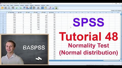 SPSS #48 Normality Test (Normal Distribution)