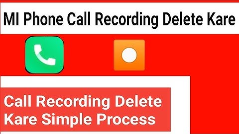 Call recording delete kaise kare | How to delete call recording | Call recording delete 2022