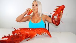 EATING GIANT 15lb LOBSTER SEAFOOD MUKBANG!! (ASMR)